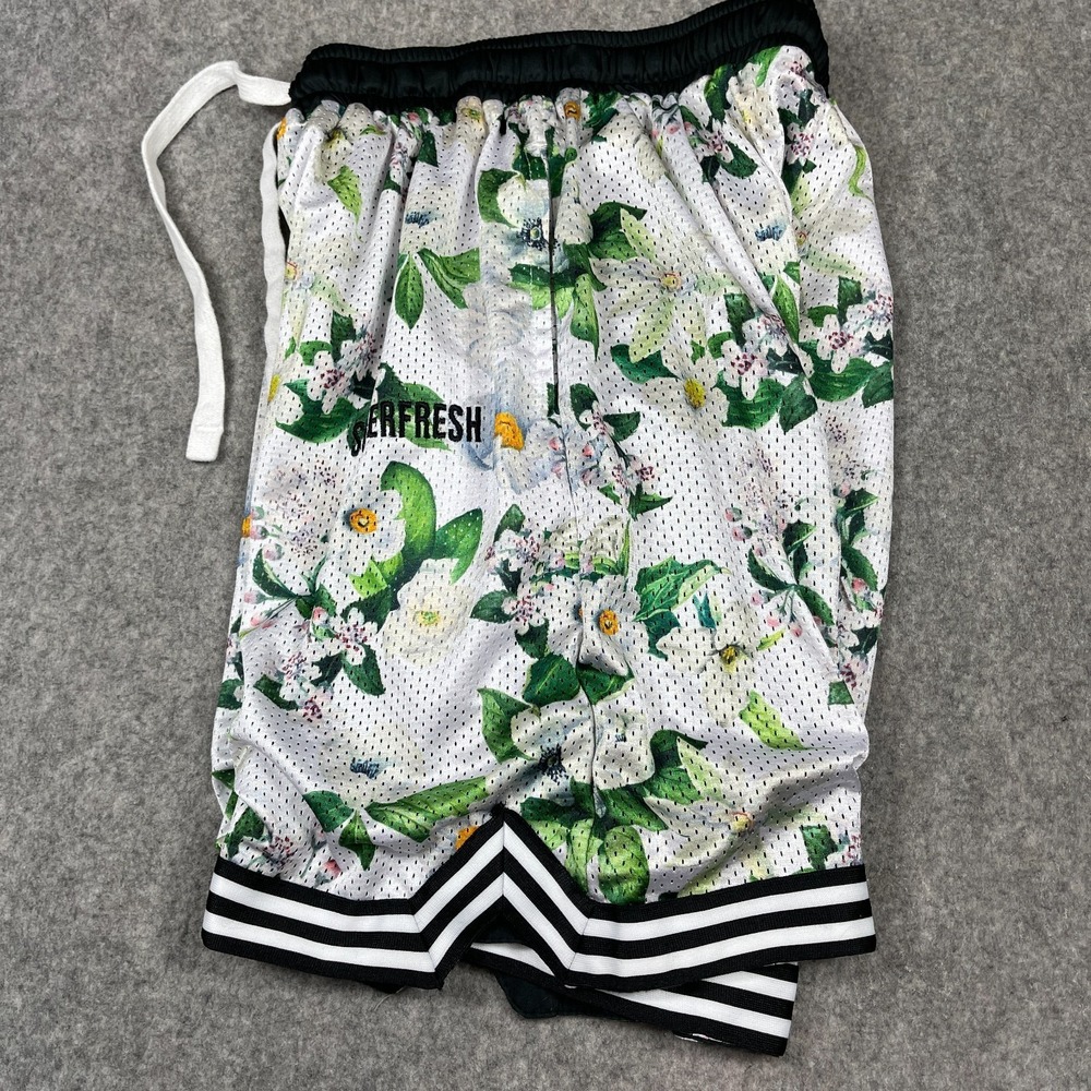 Super Fresh Shorts Adult Medium Multicolor Floral Basketball Mesh Limited Ed. - Picture 4 of 13